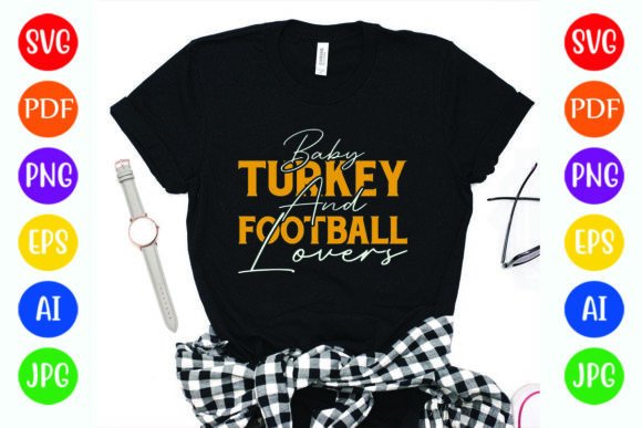 Baby Turkey Football Graphics & T-Shirt Designs
