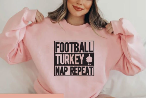 Football Turkey Nap Repeat Graphics for T-Shirt Designs