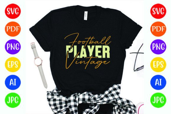 Funny Football Player Vintage Graphics for T-Shirt Designs
