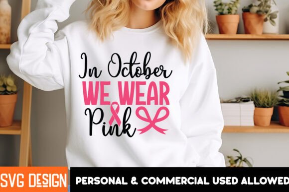 October Pink SVG: Graphics for T-Shirt Designs